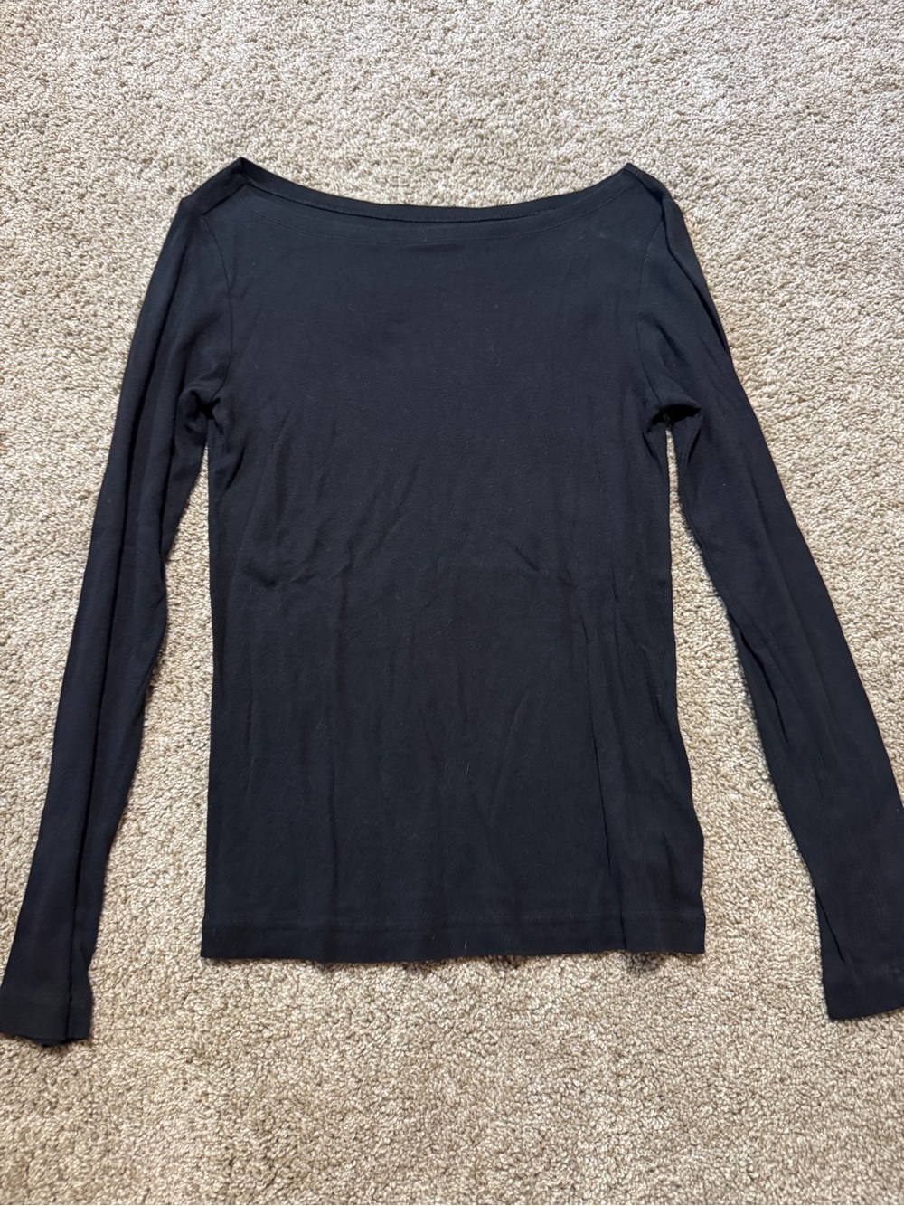 Small Black Gap long-sleeve boatneck Long sleeve shirt